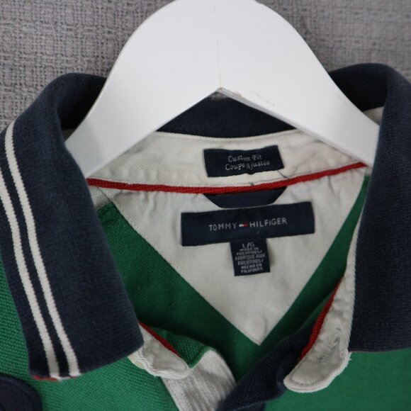 Tommy hilfiger Embroidered Patch Polo Tee Mens Large - Picture 5 of 8
